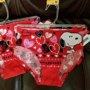 Snoopy Valentine's Hearts Panties 2-pack - women's size M
